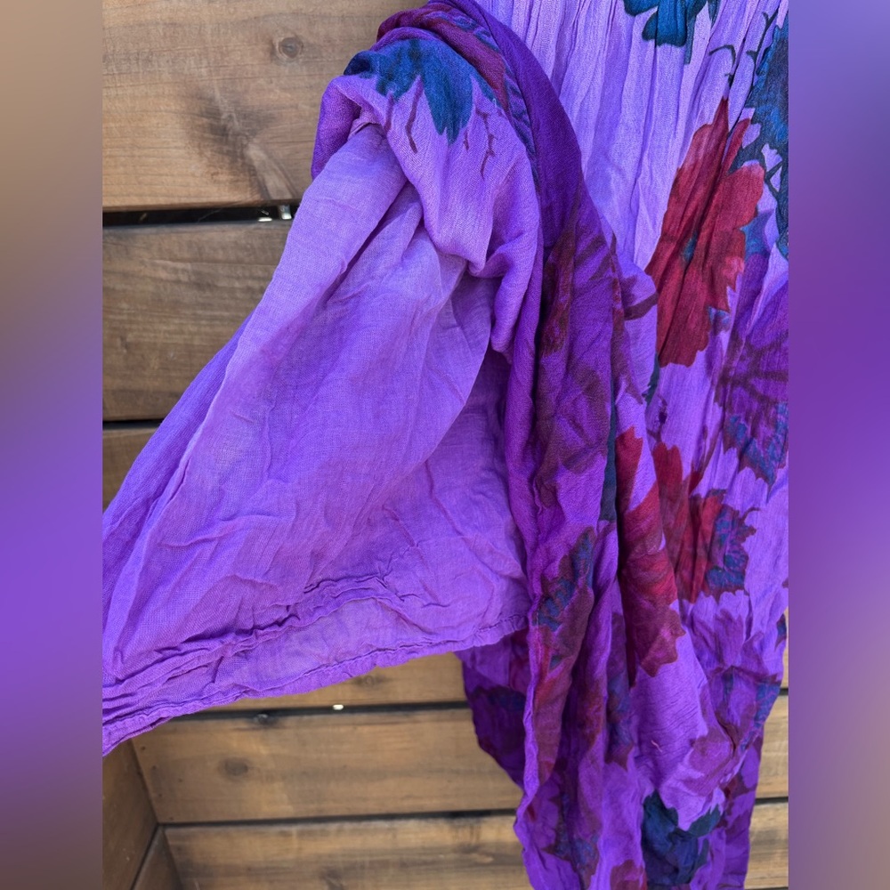 NWT MKY Ombre Tie dye floral spaghetti strap midi dress. Size Small - Picture 7 of 9